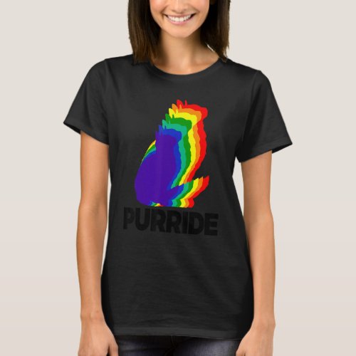 Cat Pride Purride Cat Rainbow Color Cat Kitten 3 T_Shirt