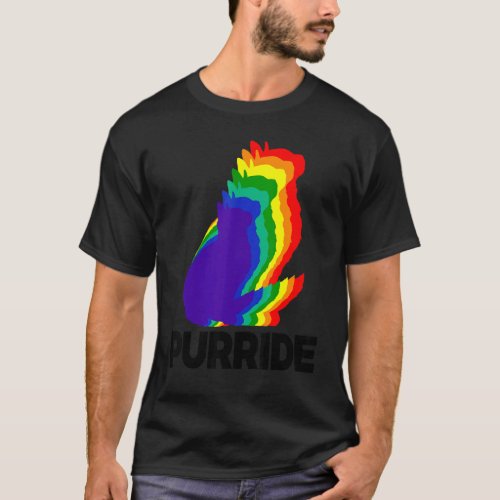 Cat Pride Purride Cat Rainbow Color Cat Kitten 3 T_Shirt