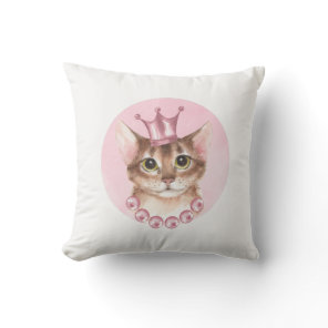 Cat Princess Outdoor Pillow