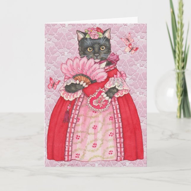 Cat Princess Valentine Holiday Card (Front)