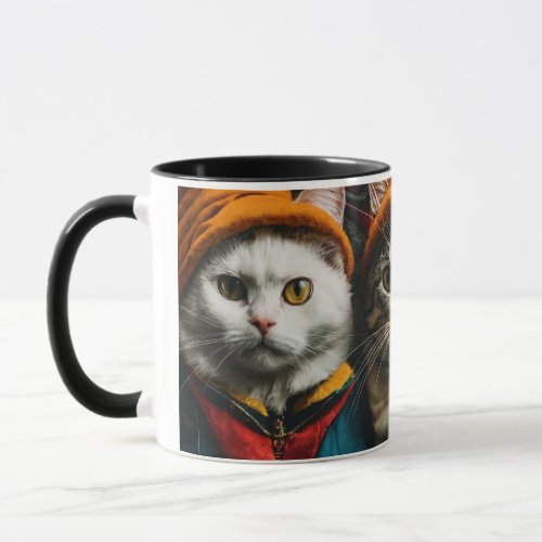 Cat print coffee mug