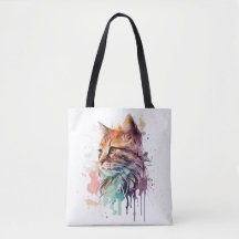 Cat Print for Cat Lover Cat Mom Tote Bag
