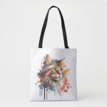Cat Print for Cat Lover Cat Mom Tote Bag