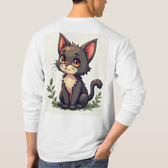 Cat print long sleeve t-shirt (Back)