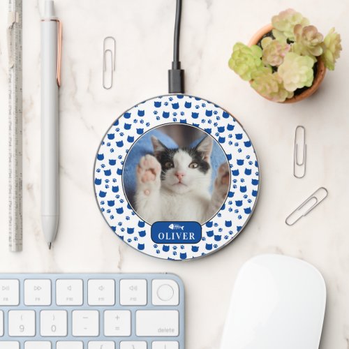 Cat Print Photo Wireless Charger