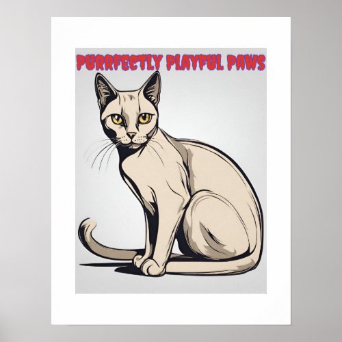 Cat Print Value Poster Paper matte