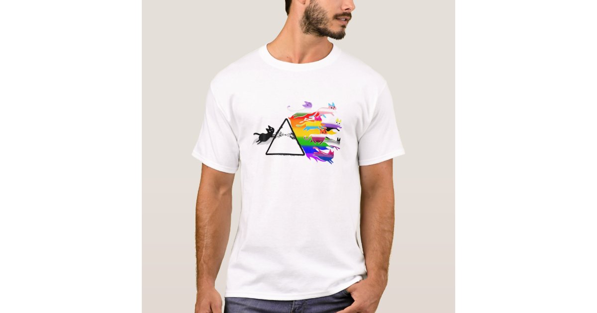 Cat Prisma Gay Pride Month LGBT Art Rainbow Flag D T-Shirt | Zazzle