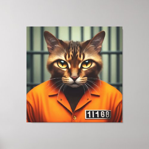 Cat Prisoner 11168  Canvas Print