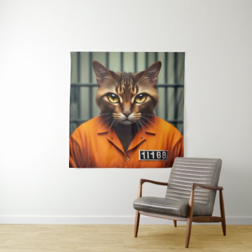 Cat Prisoner 11168  Tapestry