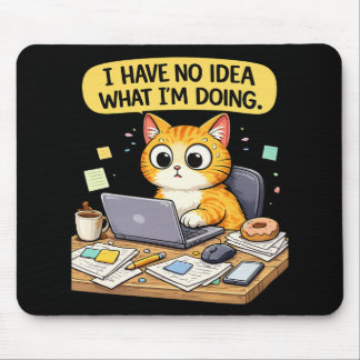 Cat programmer mouse pad