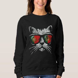 Cat Proud Portuguese Vintage Portugal Flag 1 Sweatshirt