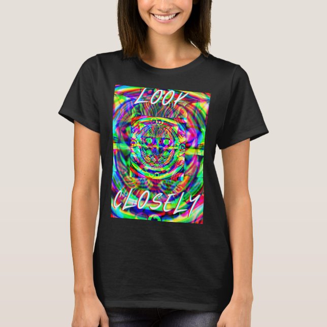 Cat Psychedelic Oversized Tee (Front)