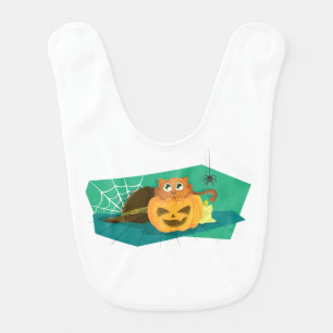 Cat Pumpkin Baby Bib