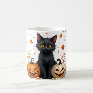 cat pumpkin color morph mug 