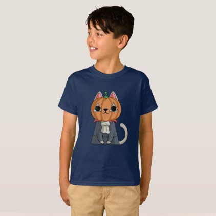 Cat pumpkin Halloween Funny Halloween Gift Shirt