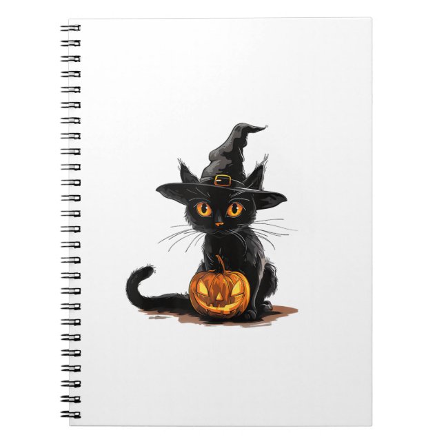 Cat Pumpkin Halloween  Notebook (Front)