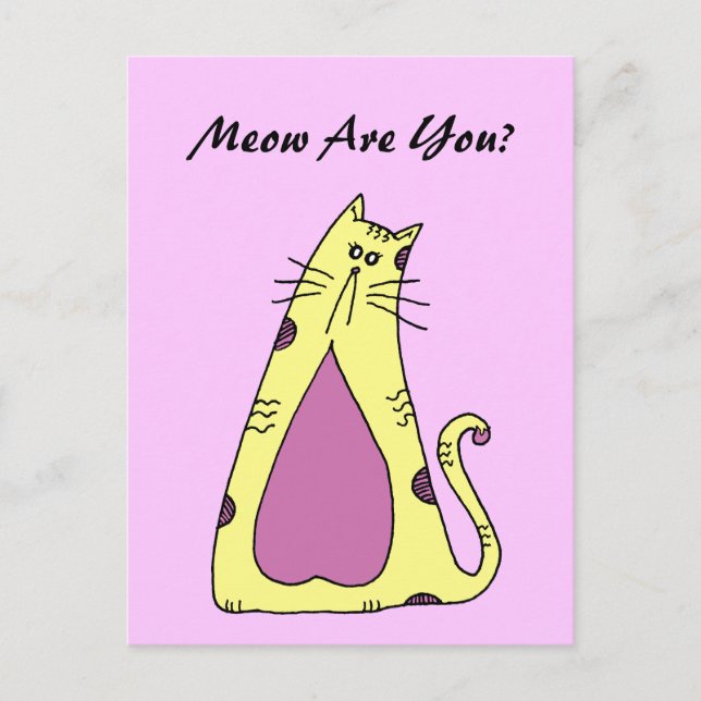 Cat Pun Cute Postcard (Front)