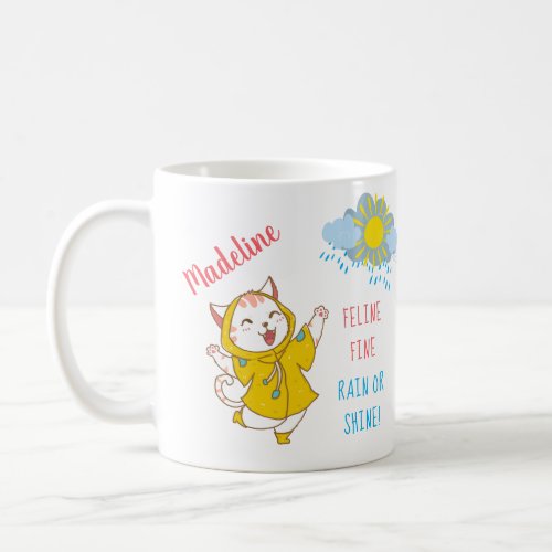 Cat Pun Mug Cute Feline Fine