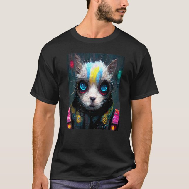 Cat Punk Cyborg Men Women Boys Girls   1 T-Shirt (Front)