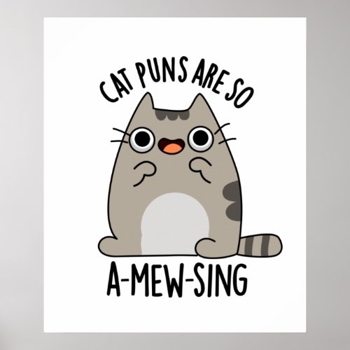 Cat Puns ARe So A_mew_sing Funny Animal Pun Poster