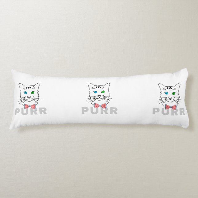 Cat Purr Body Pillow (Front)