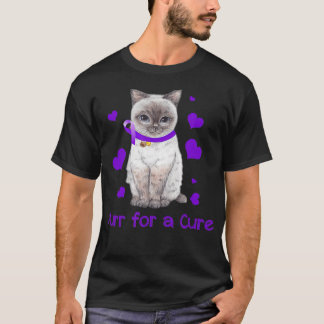 Cat Purr Cute Alzheimer Awareness Gift T-Shirt