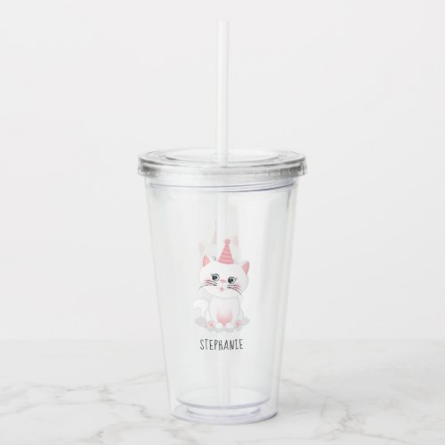 Cat Purr_fect Day Birthday Acrylic Tumbler