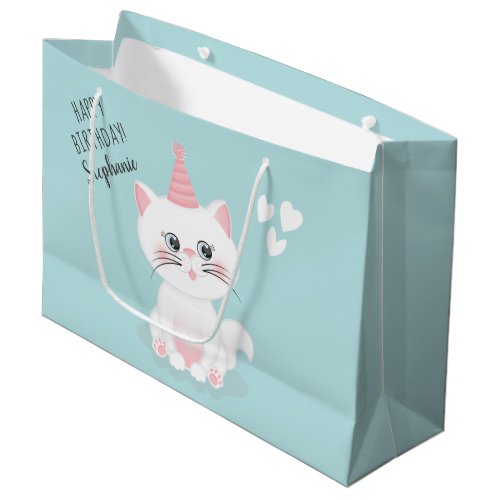 Cat Purr_fect Day Birthday Large Gift Bag