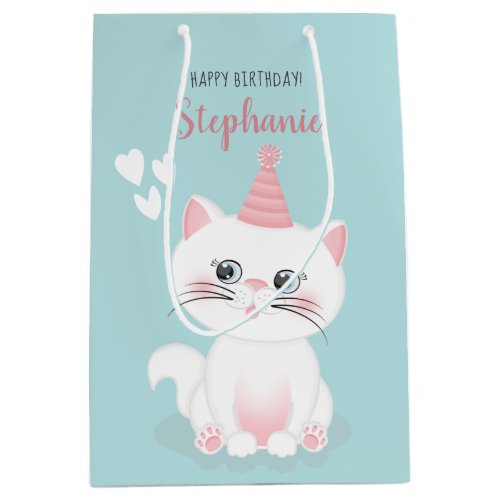 Cat Purr_fect Day Birthday Medium Gift Bag