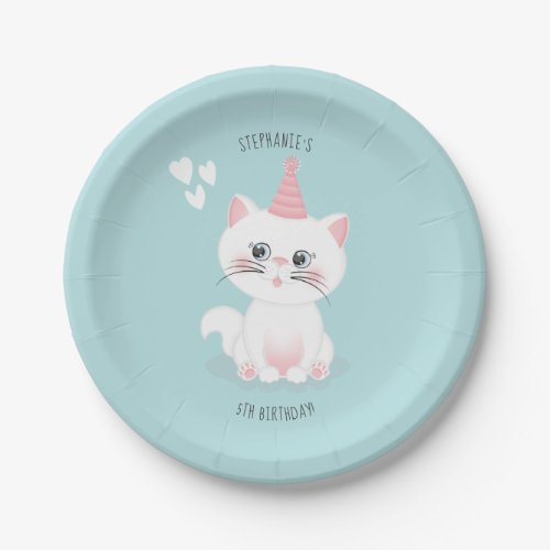 Cat Purr_fect Day Birthday Paper Plates