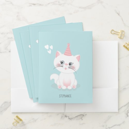 Cat Purr_fect Day Birthday Pocket Folder