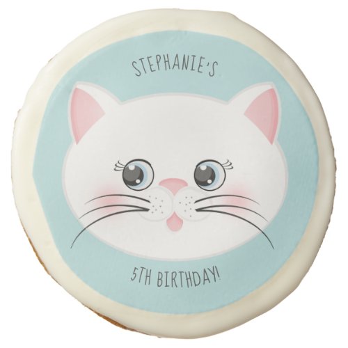 Cat Purr_fect Day Birthday Sugar Cookie