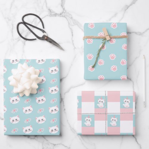 Cat Purr_fect Day Birthday Wrapping Paper Sheets