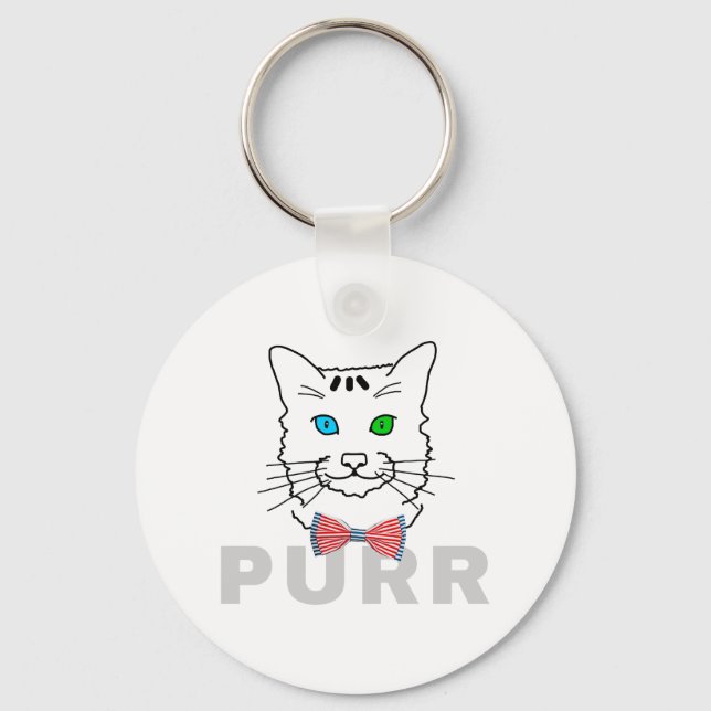 Cat Purr Keychain (Front)