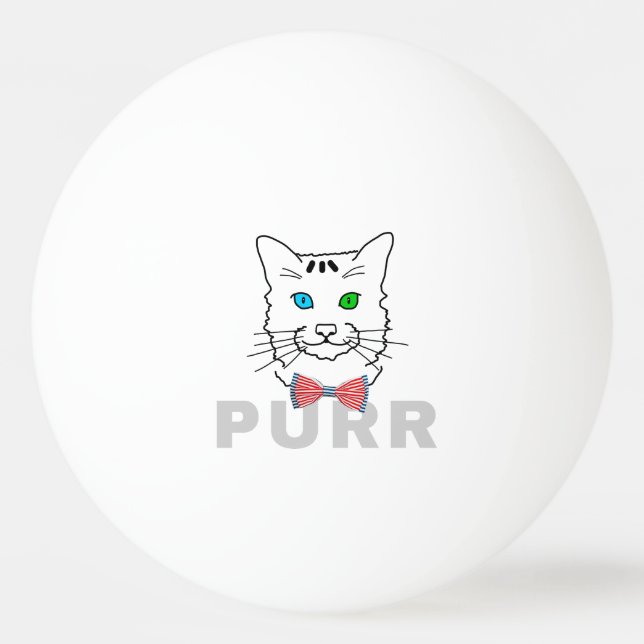 Cat Purr Ping-Pong Ball (Front)