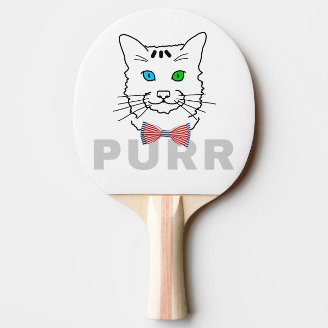Cat Purr Ping-Pong Paddle (Back)