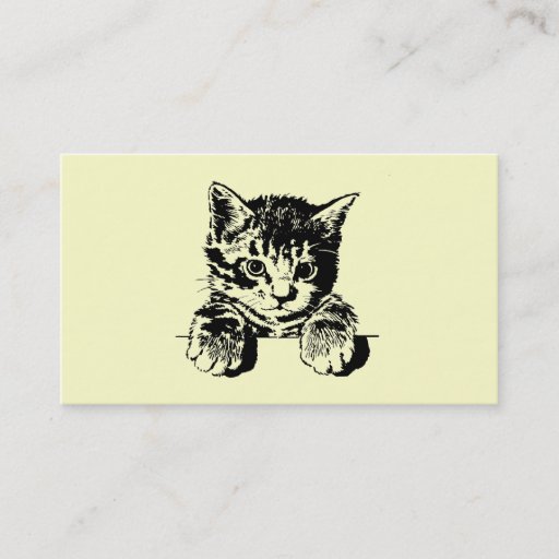 Customizable Cat PURRfection Business Card