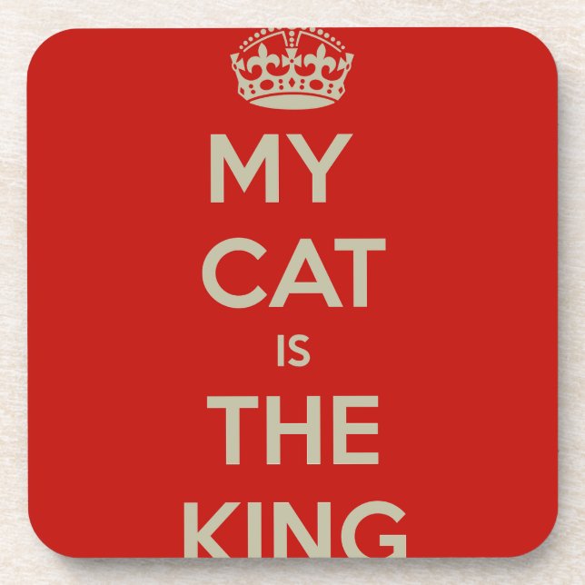 Cat Qoute Beverage Coaster (Front)