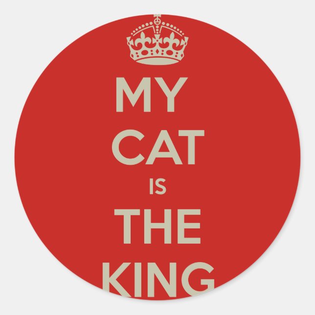 Cat Qoute Classic Round Sticker (Front)