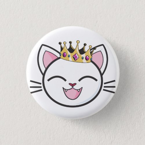 cat queen button