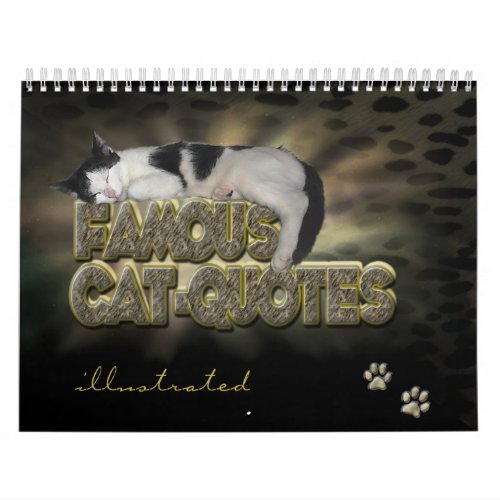 Cat Quotes  Illustrated Calendar