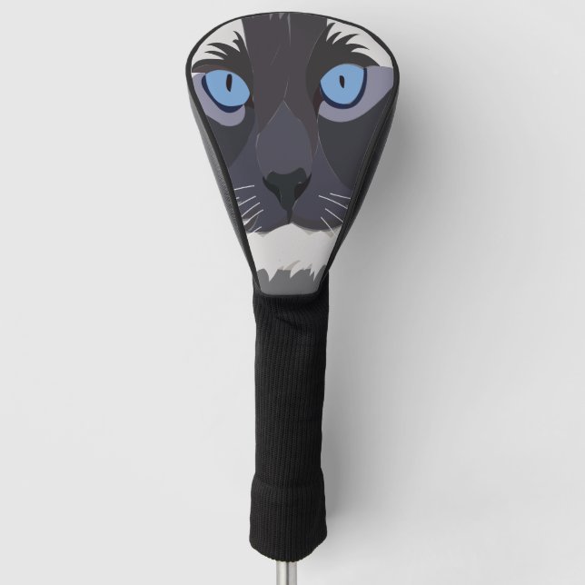 Cat Ragdoll Blue Eyes Kitty Golf Head Cover (Front)