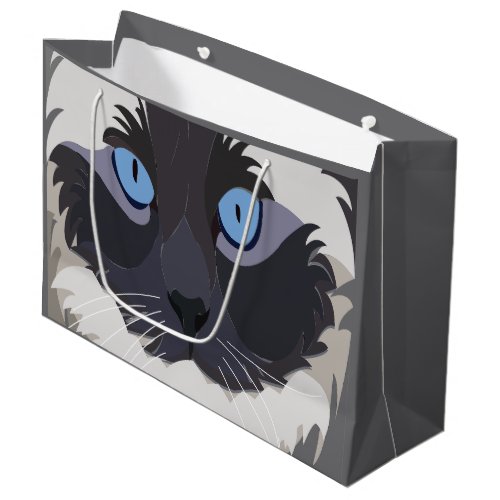 Cat Ragdoll Blue Eyes Kitty Large Gift Bag