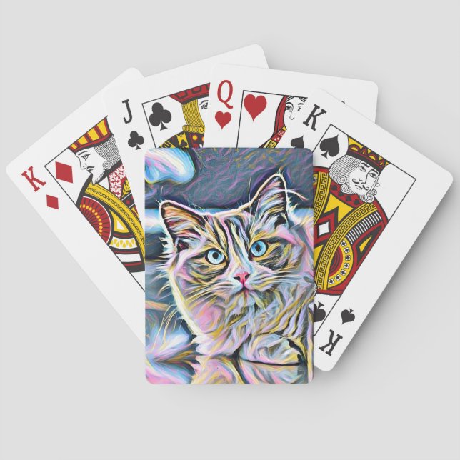 Cat ragdoll kitten  poker cards (Back)