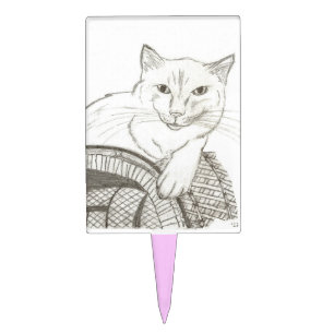 Cat Ragdoll Portrait Cake Topper