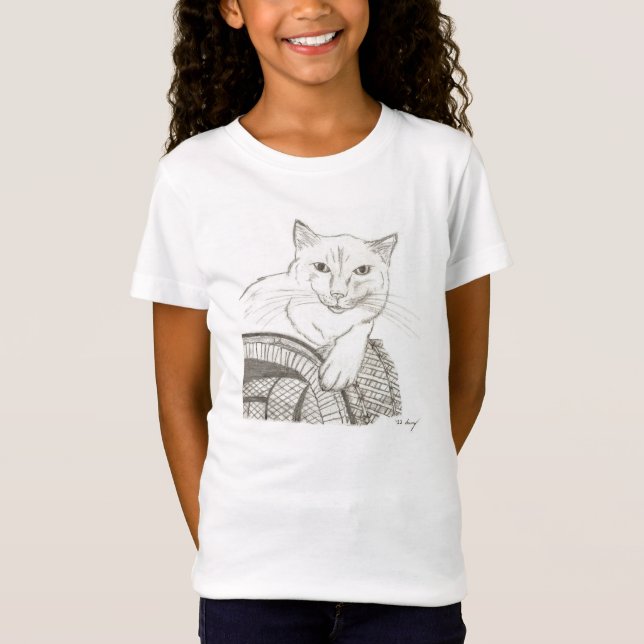 Cat Ragdoll Portrait Girls Baby Doll T-Shirt (Front)