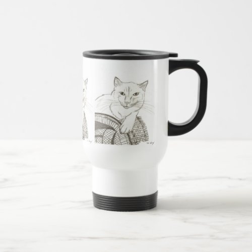 Cat Ragdoll Portrait Travel Mug