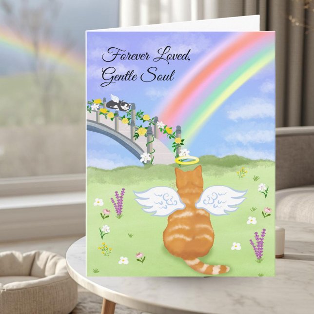 Cat Rainbow Bridge Pet Loss Card (Creator Uploaded)