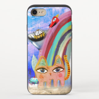 Cat rainbow iPhone 8/7 slider case