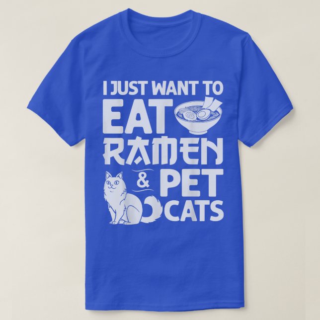 Cat Ramen Bowl Chicken Noodle Soup Japanese 172 T-Shirt (Design Front)